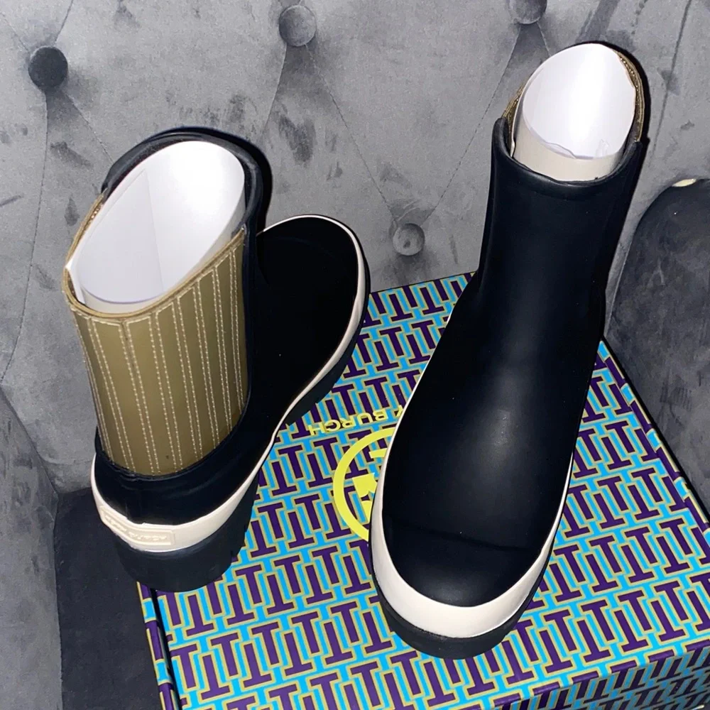 Tory Burch Black and Olive Hurricane Boots - Picture 7 of 7